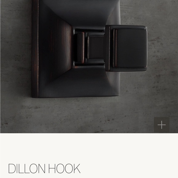 Restoration hardware set of 3 robe hooks oil rubbed bronze - Picture 2 of 2